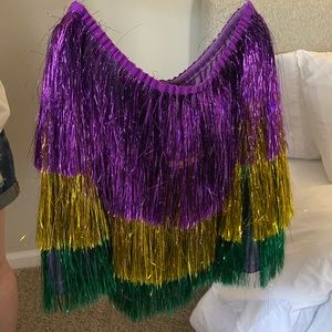 Hausen Mardi Gras Fringe Skirt / Top
